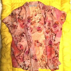 🍎SAG HARBOR SHEER FLORAL COVERUP